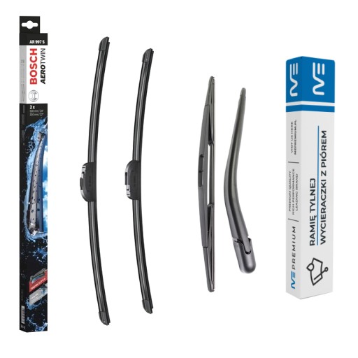 Набор дворников переднее задний peugeot 206 98- , фото