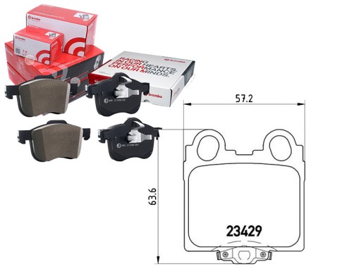 Гальмівні колодки lexu gs300 97-05 задній brembo , фото