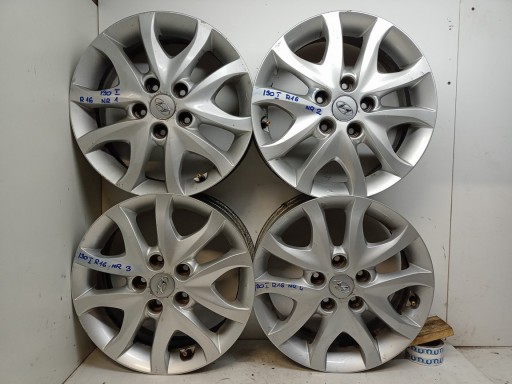 4× диск алюминеевая hyundai oe i20 i30 6.5 x 16 5x114.3 et 44 , фото