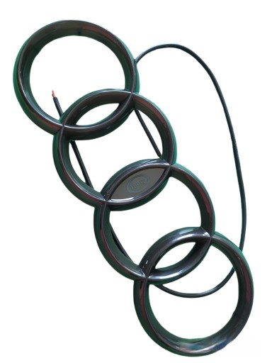 Audi лед логотип емблема na решітка статичний - білий , фото