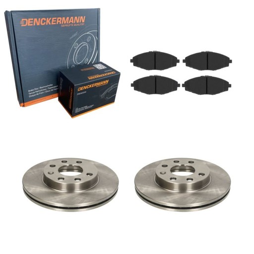 2× диск тормозной переднее b130020 denckermann b110141 набор тормозных колодки дисковые тормоза , фото