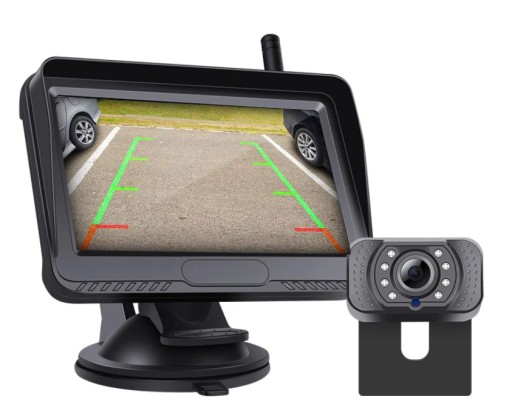 Безпроводна камера заднім ходом 720p монітор 4 3 cala wifi ips нічне бачення , фото