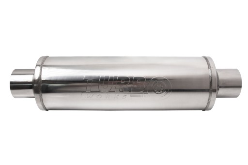 Глушник середній 3 76mm 450mm глушників спортивний turboworks сталь 304ss , фото