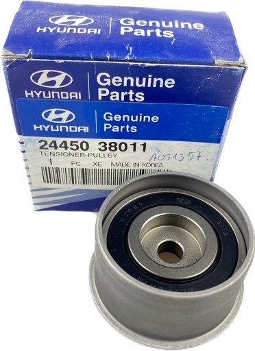 Hyundai oe 24450 38011 катушка натяжителя ремня грм , фото