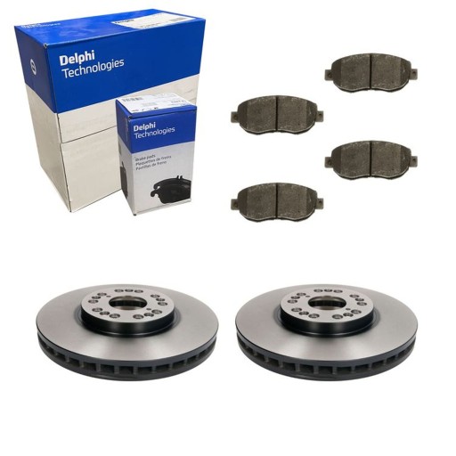 2× delphi диски тормозные тормозные колодки переднее bg2829 lp1140 , фото