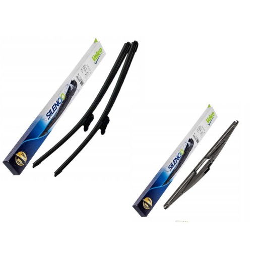 Перо дворников valeo 577980 переднее 650 mm перья 574201 задний 345 mm , фото