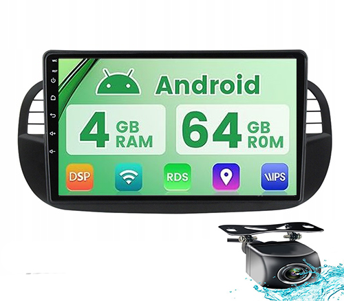 Радио навигация gps fiat 500 2007-2015 android , фото