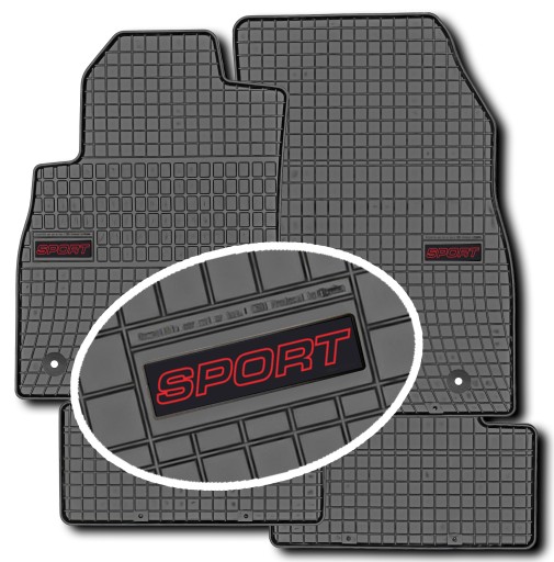 Килимки двірників гумові do автомобіля жаба - емблема sport , фото