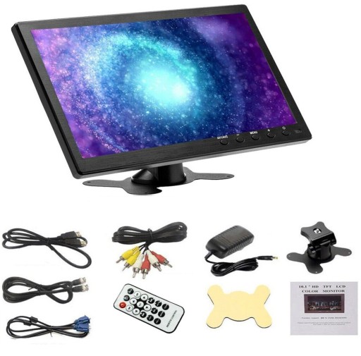 Монітор автомобільного o діагональ 10 1 cal mini телевізор hdmi/vga/bnc/av/de , фото