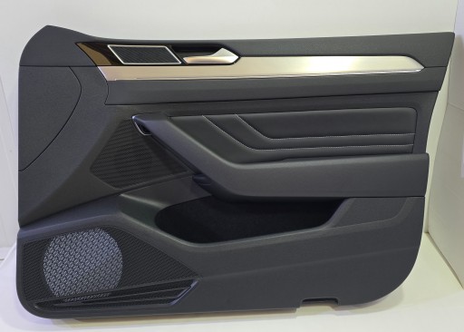 Vw passat b8 карта дверна панель праве переднє шкіра чорна ambiente gan , фото