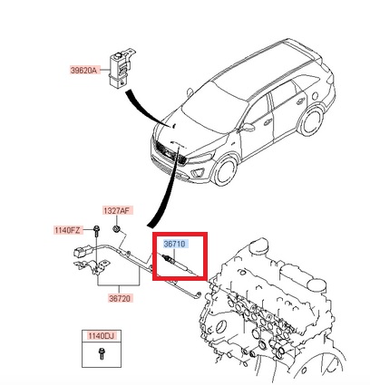 Свечи накала 367102f300 oem kpl. do kia/hyunda , фото