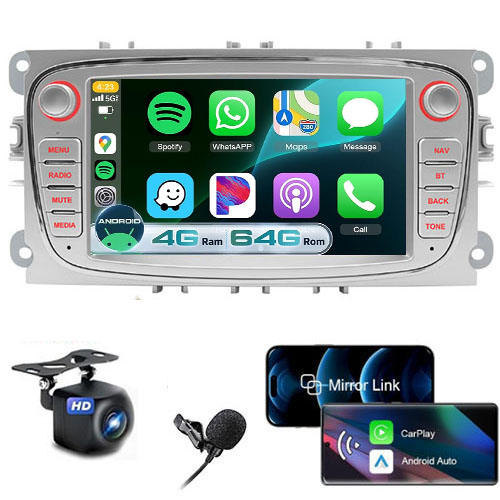 Радио автомобильные ford mondeo mk4 focus mk2 mk3 galaxy s-max gps android 13 , фото