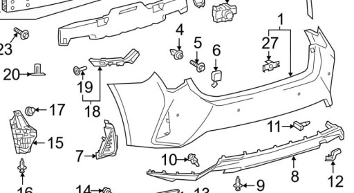 Lexu rc rc350 f sport защита бампера диффузор оригинальный od руки , фото
