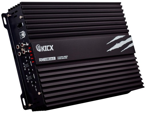 Kicx rx 2.200 ver підсилювач автомобільного 2 каналів 2x200/300w 1x600w rms , фото