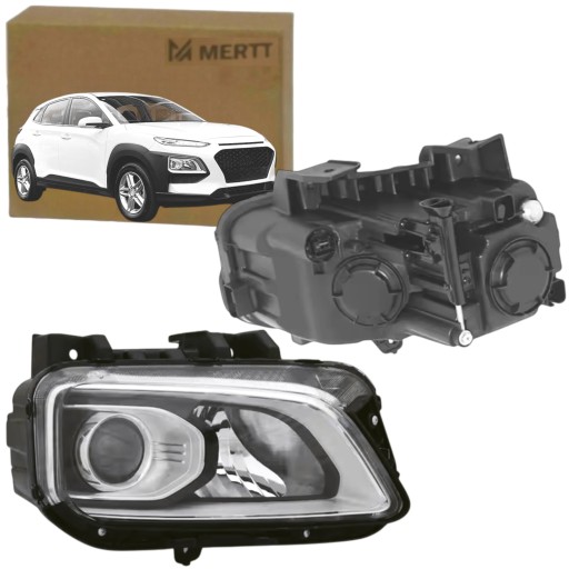 Рефлектор фонарь переднее обычный правая 92102-j9000 hyundai kon 2018- , фото