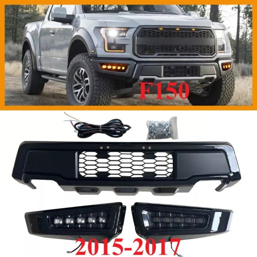 Бампер переднее - sty raptor лед ford f-150 f150 2015-2017 комплектный , фото