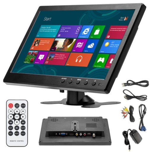 Телевізор автомобільного монітор 10.1'' hd z hdmi vga av bn 12v екран lcd , фото