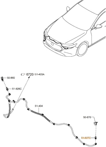 Форсункa омывателя рефлектор левое mazda 3 bp 2019- bcnm5182y оригинальный , фото