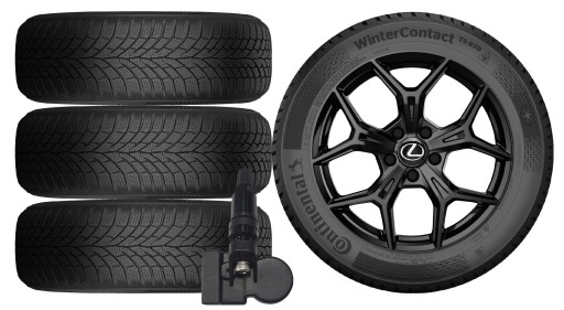 Новые колеса зима lexu ux continental 225/50r18 tpms , фото