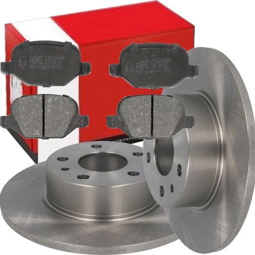 2× abe диск тормозной тормозные колодки задний abe c2w001abe , фото