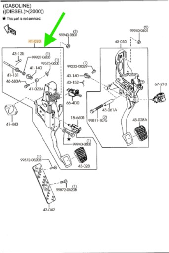 Педаль зчеплення oe mazda 6 gh gam641300 , фото