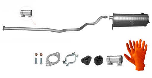 Hyundai i20 1.2 2008-2014 путрубок середняя концевой демпфер , фото