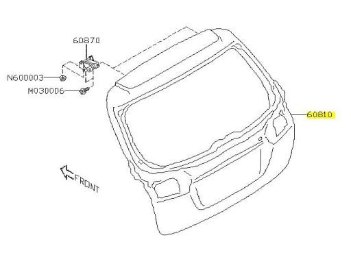 Крышка багажника subaru forester eur оригинальная - 60809sc0109p , фото