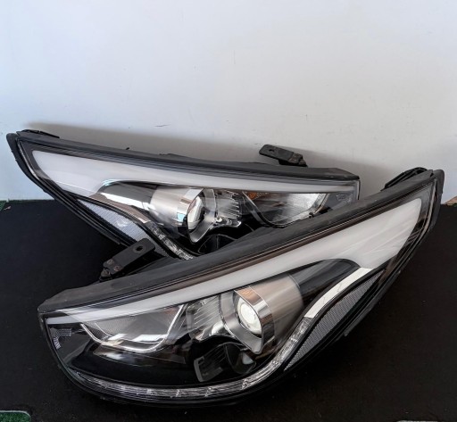 Фонари переднее рефлекторы hyundai ix35 ксенон ksen0n лед eu демонтаж lr , фото