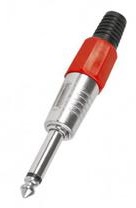Wtyk jack 6,3 mono CZERWONY metal wys24h FV(1468)