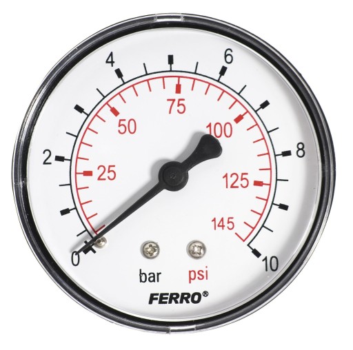 Manometr 63 mm 1/4 0-10 bar axialny M6310A Ferro