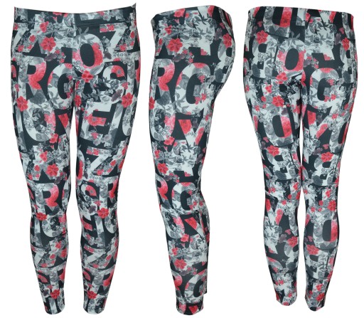 CALZEDONIA legginsy napisy wzór modne okazja S