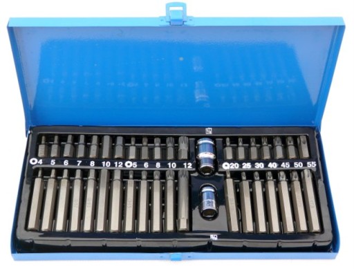 40 el ZESTAW BITÓW KLUCZY BITY TORX HEX SPLINE M
