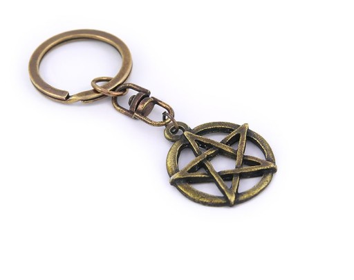 BRELOK PENTAGRAM ANTYCZNE ZŁOTO