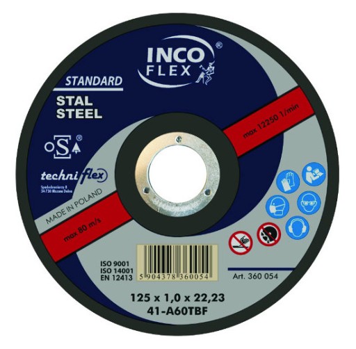 TARCZA DO CIĘCIA METALU 125x1,0x22,33 INCO FLEX