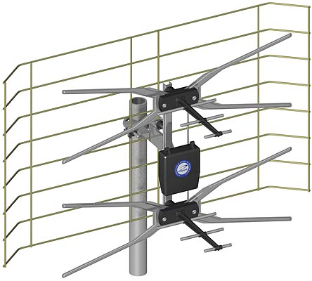 ANTENA SZEROKOPASMOWA ASP-4 Z SYMETRYZATOREM ABCV