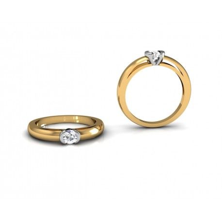 WSPANIAŁY Pierścionek z BRYLANTEM 0.40 ct
