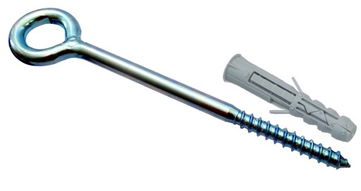 ŚRUBA hak wkręt do rusztowań oczko 12x300 + KOŁEK