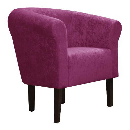 Fotel klubowy Monaco Mikrowelur Fiolet Salon Dom