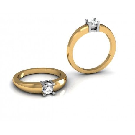WSPANIAŁY Pierścionek z BRYLANTEM 0.25 ct