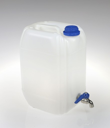 Pojemnik kanister na wodę kranikiem metal 10L HDPE