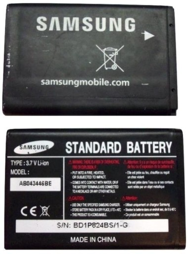 BATERIA SAMSUNG E250 C300 E2530 AB043446BE