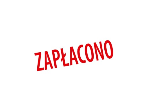Pieczątka z tekstem ZAPŁACONO