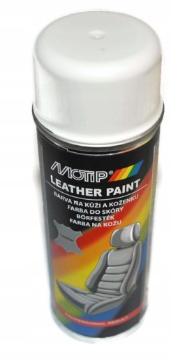 MOTIP FARBA DO SKÓRY VINYLU SPRAY BIAŁY RAL 9016 200 ML