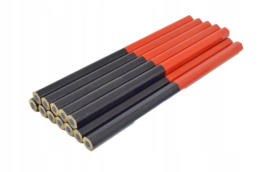 OŁÓWEK Kredka 12szt Dwustronna 2 Kolorowa 17,5cm