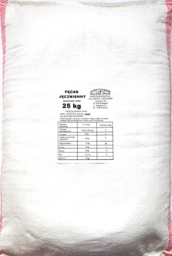 Kasza jęczmienna PĘCZAK ŁUSKANY -25 KG KŁOS-POL