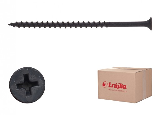 Wkręt do płyt GK gips czarne DREWNA 4,8x120 - 10kg