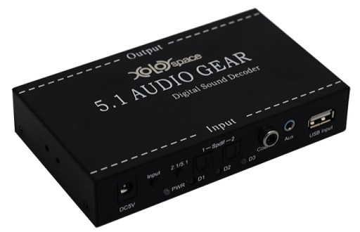 Dekoder OPTYCZNY TOSLINK SPDIF 5.1 2.1 X360 ! v.2!