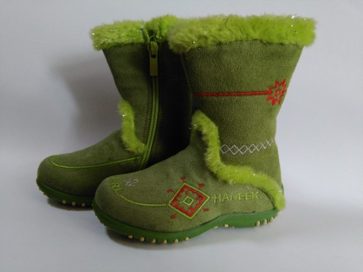 Kozaki dziewczęce buty kozaczki zielone 24
