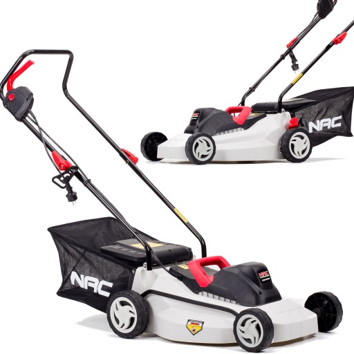 KOSIARKA Elektryczna NAC 40cm 1800W DUŻY kosz LEKKA 2w1 Centralna regulacja