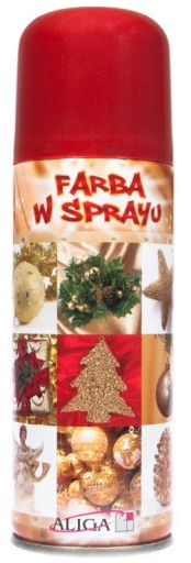 FARBA CZERWONA W SPRAYU METALICZNA 250ML NA ŚWIĘTA